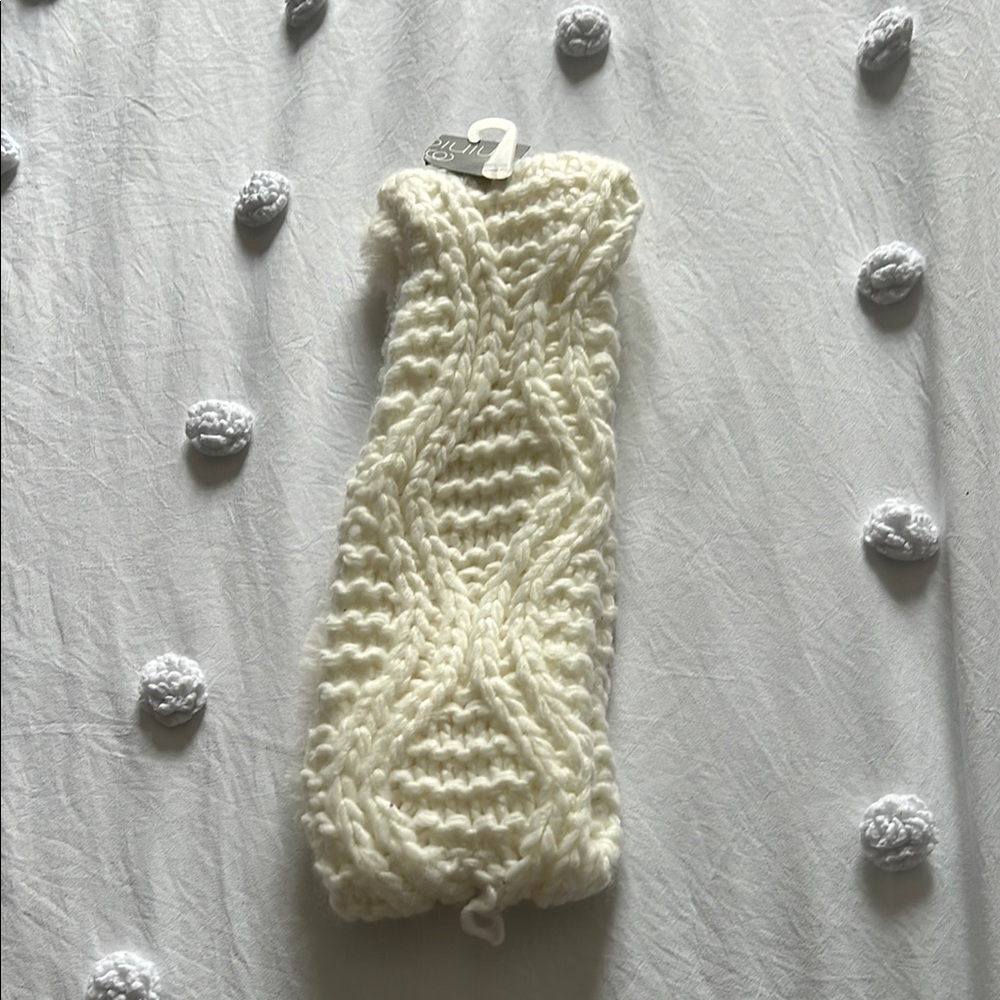 white winter headband